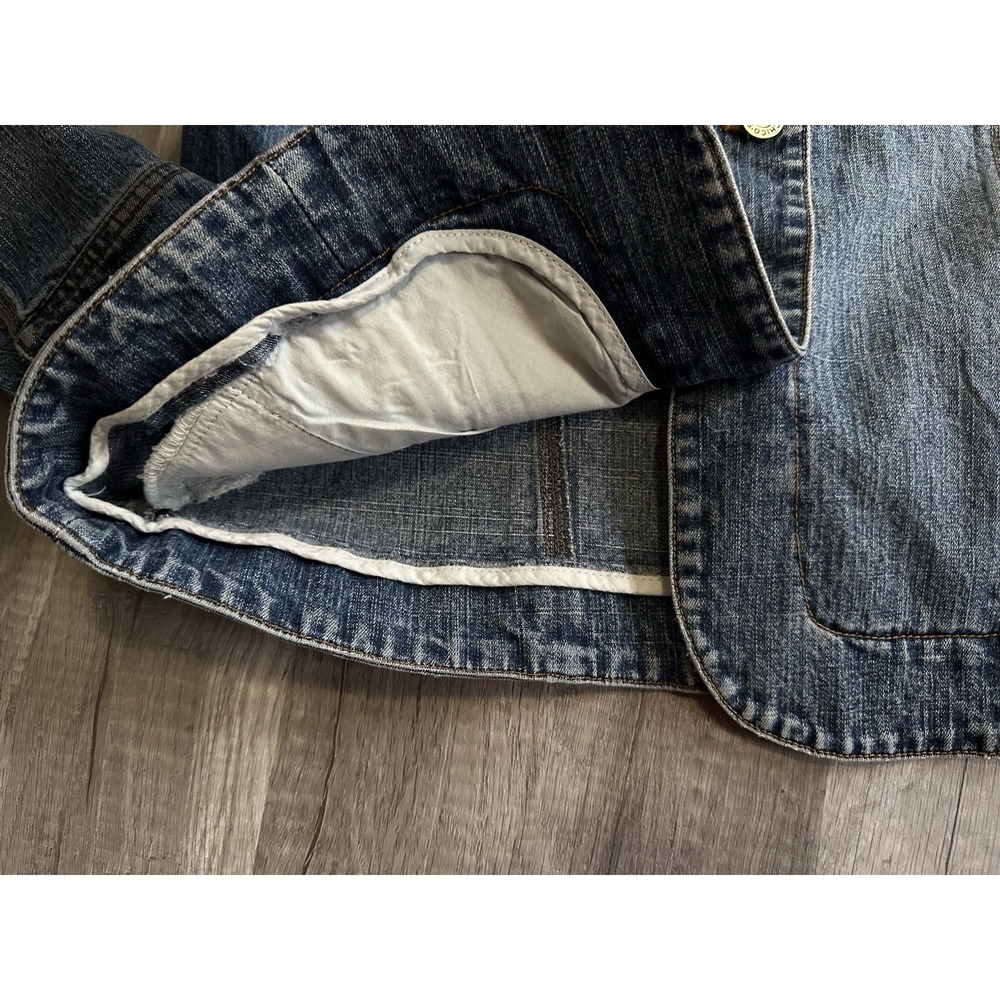 Chico's Design Y2K Denim Jacket Women's Size 0 Medium Wash - Picture 5 of 16